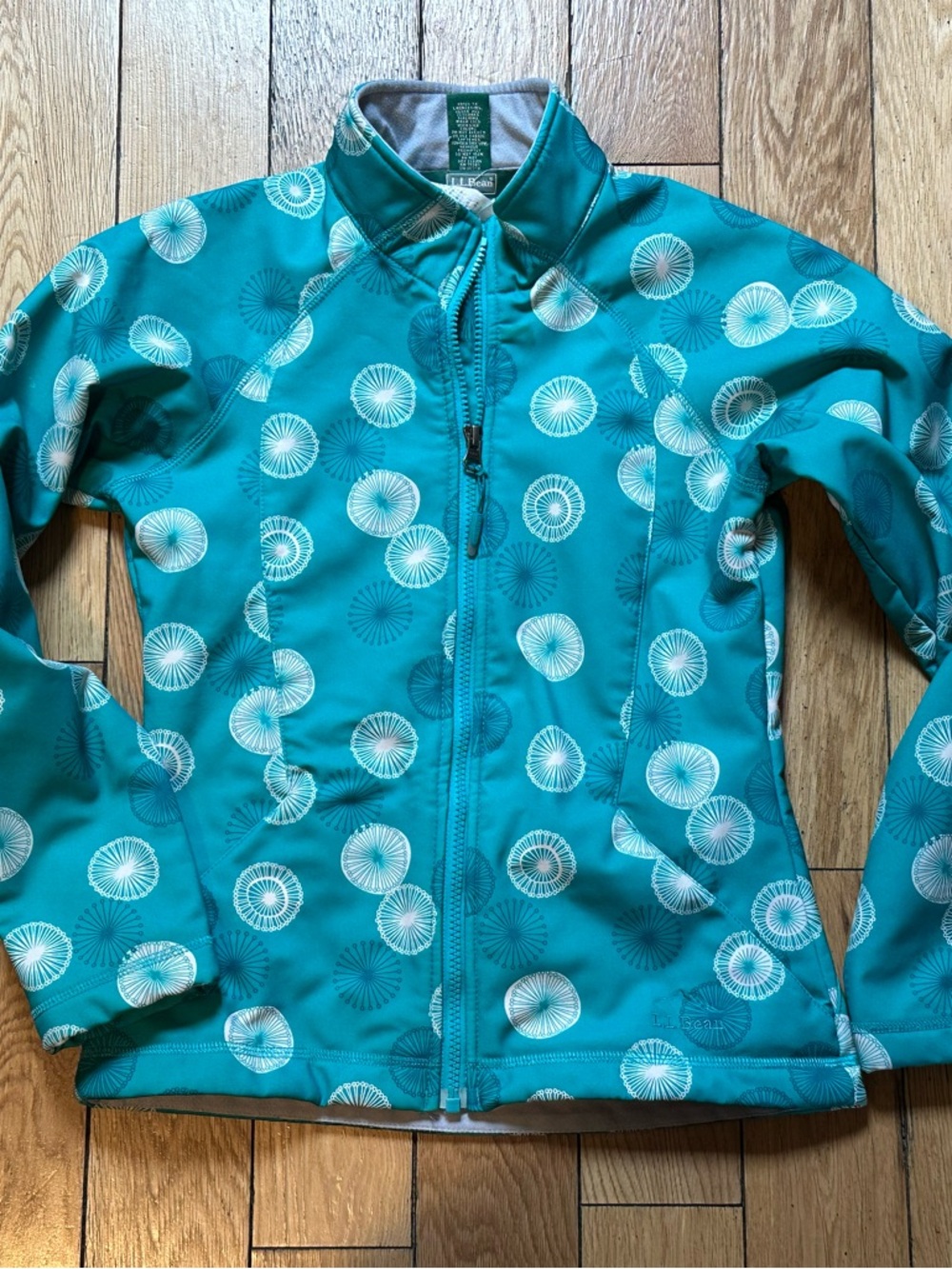 L.L. Bean Teal Fleece-line, Lightweight Jacket